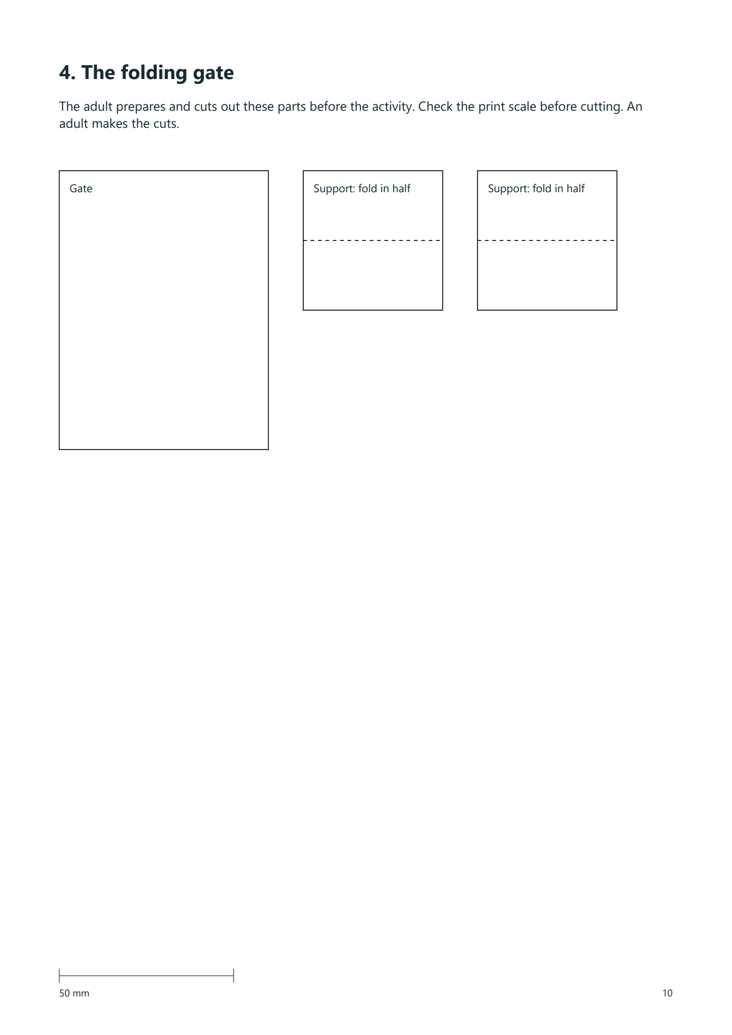 English PDF sample — Template: Parts for the gate